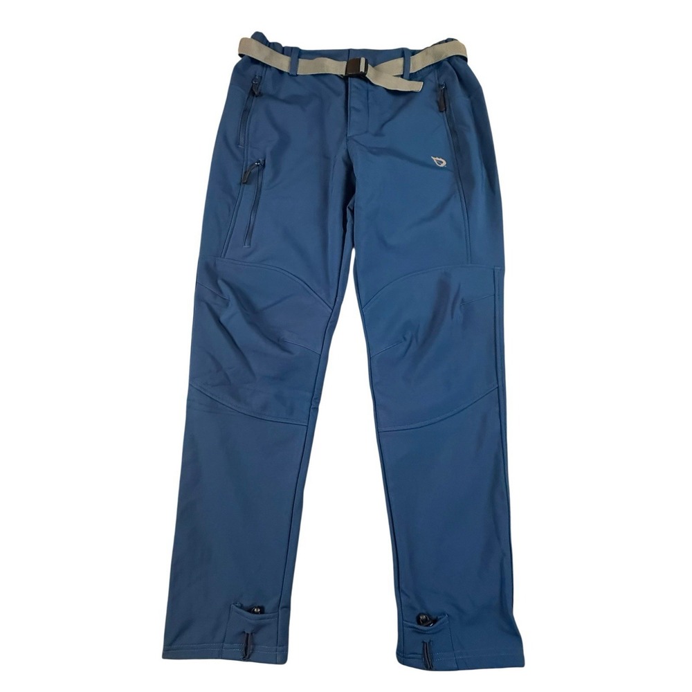 BALEAF Hiking Pants Mens Medium Blue Fleece Lined Water Resistant Stretch